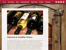 Tablet Screenshot of castilloswinery.com